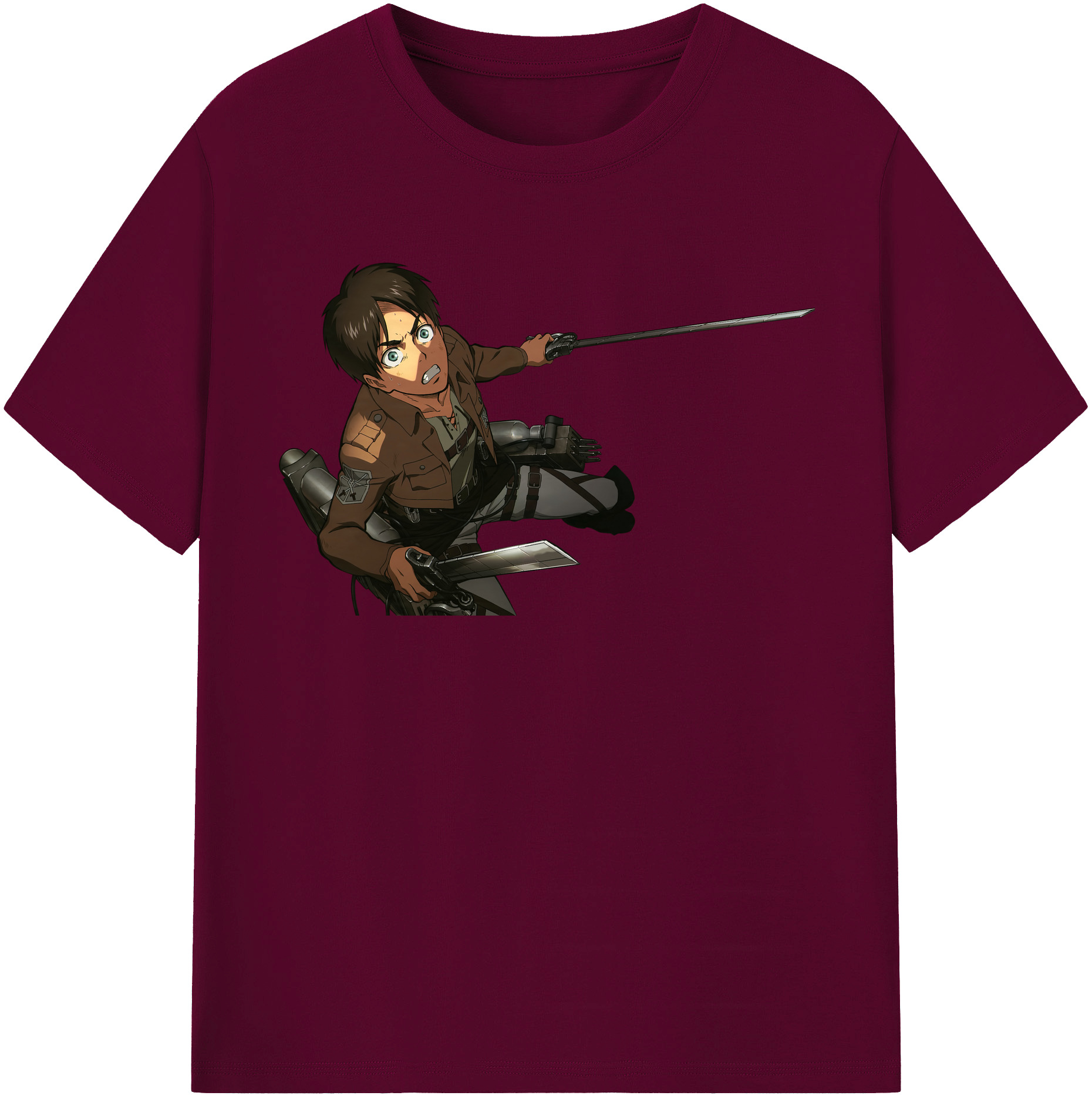 （画像用） 進撃の巨人 エレン･イェーガー Attack on Titan Eren Jäger レディースカジュアルプリントTシャツ（綿100％）